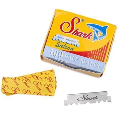 Afbeelding van shark 100 super stainless straight edge barber scheermesjes voor professionele razors, 1 stuk (1 x stuks)