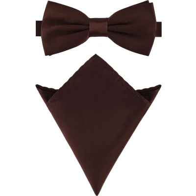 Afbeelding van Ladeheid Vlinderdas &amp; Zakdoek voor Heren Strikjes 12cm x 6cm, 22cm Oranje LA SR M/P