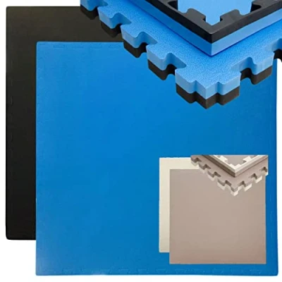 Afbeelding van 40mm dikke vloerbeschermingsmat 90x90cm trainingsmat 90x90cm, uitschuifbare fitnessmat