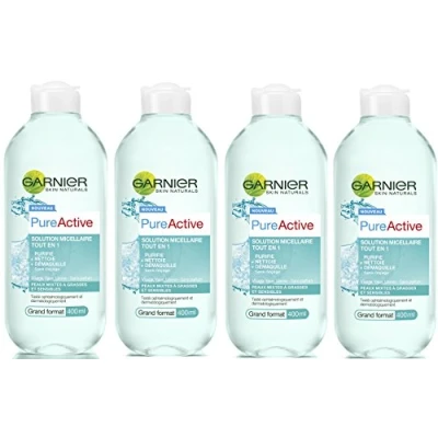 Afbeelding van Garnier Skin Active Pure All In 1 Microcellenoplossing, groot, 400 ml, 4 stuks