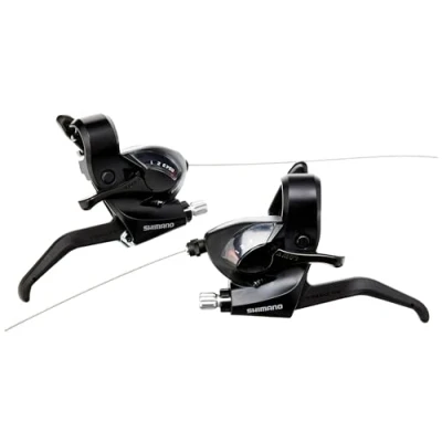 Afbeelding van Shimano Altus ST EF41 EZ fire plus STI set voor V remmen, 3x6 snelheid, 2 vinger lever, zwart