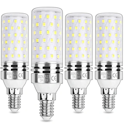 Afbeelding van HZSANUE E14 LED Maïs Lampen 15W, 6000K Daglicht Wit, 1700Lm, Kleine Edison Schroef Lampen, 120W Gloeilampen Equivalent, 4 pack