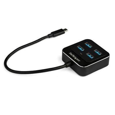 Afbeelding van StarTech.com HB31C4AB USB 3.1 (3.1 Gen 2) Type C 10000Mbit/s Zwart hub &amp; concentrator