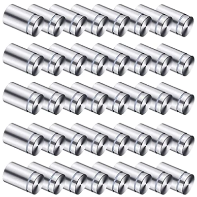 Afbeelding van TIHOOK 40 stuks roestvrijstalen afstandhouders voor wand, montagekleine onderdelen, acryl afstandhouders, schroefhouder reclame, 12 x 20 mm spijkers glas standoff houder