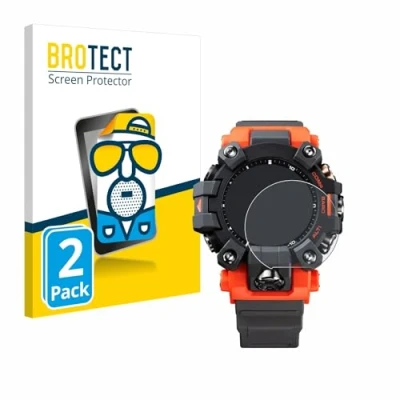 Afbeelding van BROTECT (2 Stuks) Antireflecterende Beschermfolie voor Casio G Shock GW 9500 Anti Glare Screen Protector, Mat, Ontspiegelend