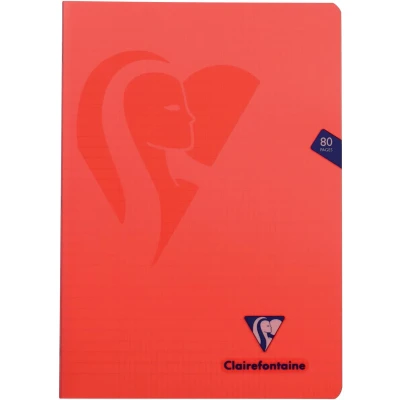 Afbeelding van Clairefontaine schrift mimesys voor ft A4, 80 bladzijden, kaft in PP, geruit 4 x 8, geassorteerde kleuren