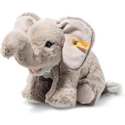 Afbeelding van Steiff knuffeldier Teddies for Tomorrow Edie Olifant, schattig met kunststof ogen, kinderen, jongens en meisjes, pluche dier 24 cm, lichtgrijs, 065163