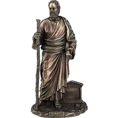 Afbeelding van Socrates The Greek Philosopher Sculpture Figurine (Decorative Bronze Statue Ideal for Gift 30cm / 11.81inches)