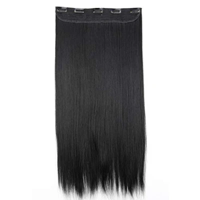 Afbeelding van CAISHA 70cm Clip in Extensions Haarextensies Haarstukje Glad Zwart C51a
