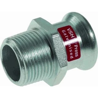 Afbeelding van Vsh xpress staal rechte koppeling puntstuk 54mm x 2 pers buitendraad 6202350