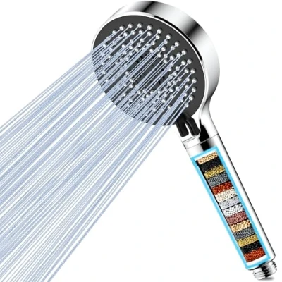Afbeelding van Magichome douchekop met filter 20 lagen waterbesparend 5 straalsoorten hogedruk handdouche voor hard water, restchloor, bacteriën, zware metalen