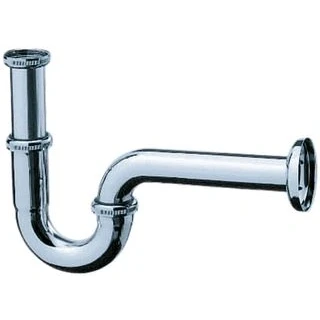 Afbeelding van Hansgrohe buissifon 5 4 met muurbuis chroom 53002000