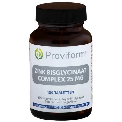 Afbeelding van Proviform Zink bisglycinaat 25 mg complex 100 tabletten