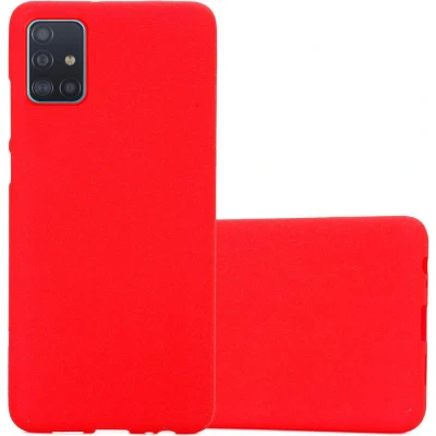 Afbeelding van Cadorabo Hoesje geschikt voor Samsung Galaxy A51 4G / M40s in FROST ROOD Beschermhoes gemaakt van flexibel TPU silicone Case Cover