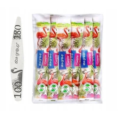Afbeelding van Aba Group Nagelvijlen 100/180 Wings Standard Flamingo Veilige verpakking, professionele nagelvijlset, 100 stuks