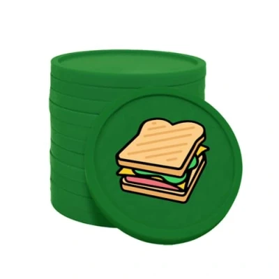 Afbeelding van CombiCraft sandwich consumptiemunt Ø29mm donker groen 100 stuks
