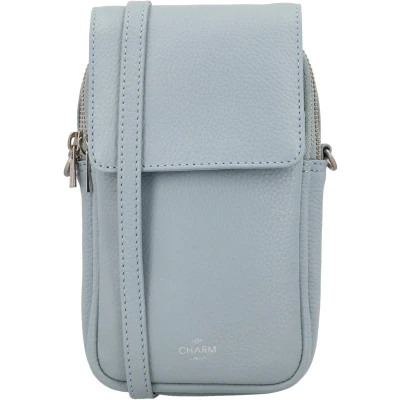 Afbeelding van Charm London Washington Telefoontasje Lichtblauw 100% Leer
