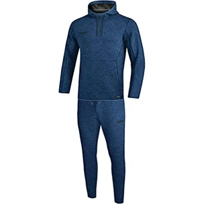 Afbeelding van JAKO Premium Basics Joggingpak Met Sweatshirt Capuchon, Dames, Kaki Gevlekt, 40