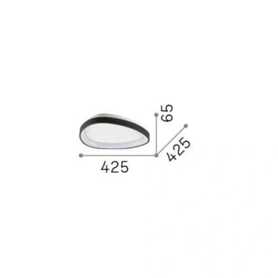 Afbeelding van Ideallux Ideal Lux Gemini LED plafondlamp, wit, 42,5 cm, aan/uit