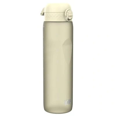 Afbeelding van ION8 1 Liter Waterfles, Lekvrij, Flip top Deksel, Draaghandvat, Snelle Vloeistofstroom, Vaatwasmachinebestendig, BPA vrij, Gevormde Grip, Ideaal voor Sport en Gym, Koolstofneutraal, 32 oz, Romig Wit