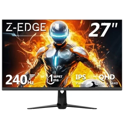 Afbeelding van Z Edge Gaming Monitor 27&#039;&#039; IPS QHD (2560x1440), 240 Hz (DP1.4x2), 1 ms, FreeSync, 16:9 LED gamingmonitor, 144 (HDMI2.0x2), Verstelbare Kanteling, 400 cd/m², VESA 100*100 mm (DP kabel meegeleverd)