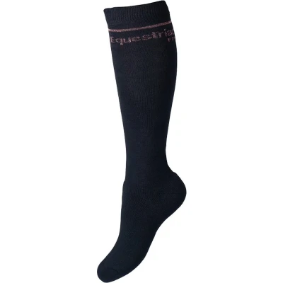 Afbeelding van Horka Sokken Equestrian Pro Blauw/Roze S