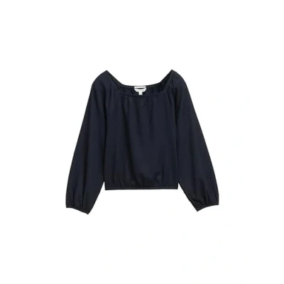 Afbeelding van TOM Tailor Cropped MIT Struktur Blouse voor kinderen, Maat: 164, Sky captain blue