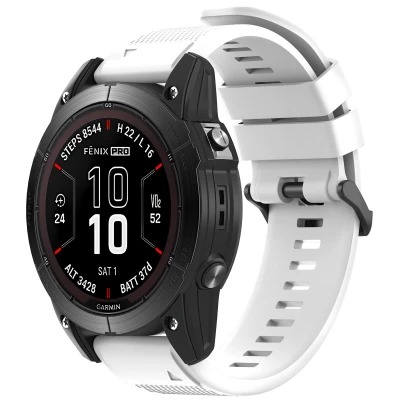Afbeelding van QuickFit Siliconen bandje 26 mm Garmin Watch aansluiting Wit imoshion En TPU (zacht)