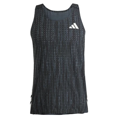 Afbeelding van adidas Performance Running Singlet Top Carbon black, Heren, Maat: Small, black