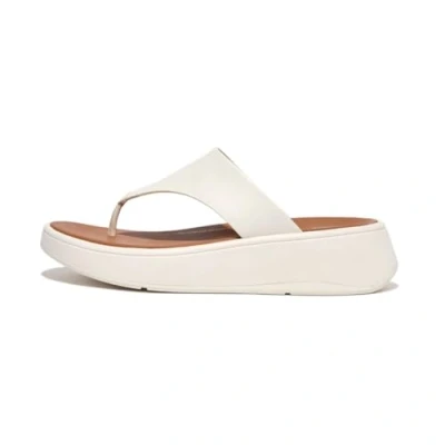 Afbeelding van Fitflop Flatform TOE POST Teensandalen, Dames, Maat: 37, Cream Leer