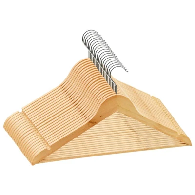 Afbeelding van 20 delige Kledinghangerset anti slip hardhout