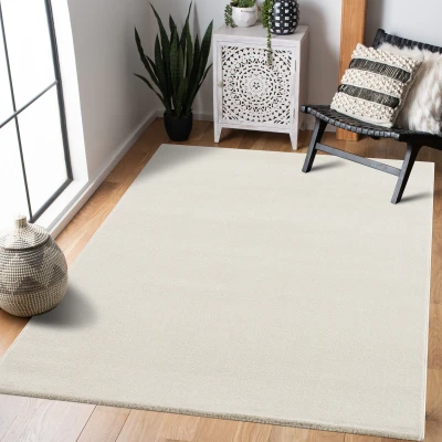 Afbeelding van Uni Effen Laagpolig Vloerkleed Modern Creme 200x290 cm