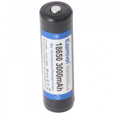 Afbeelding van Keeppower 18650 3000 mAh 3,6 V 3,7 Li ion batterij PCB beschermd