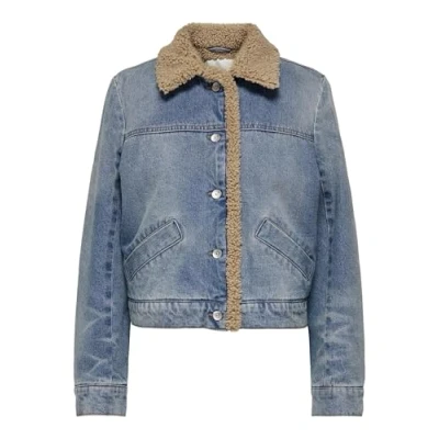 Afbeelding van ONLY ONLNADYA LS Teddy DNM Jacket GUA Jas, blauw, S, S