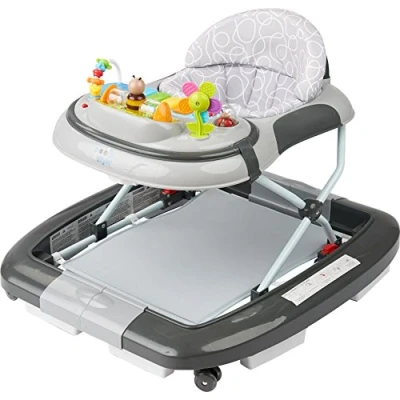 Afbeelding van ib style® Loopstoel Babywalker Baby Loopwagen Looptrainer Speelset en Dienblad Schommelfunctie Muziekfunctie Little World Grijs