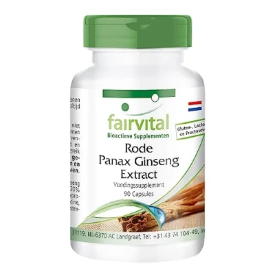 Afbeelding van Fairvital Rode Panax ginseng extract capsules 400mg HOOG GEDOSEERD VEGAN 90 C. A. Meyer
