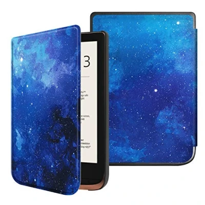 Afbeelding van Fintie Slimshell Hoes voor Pocketbook Touch HD 3 / Lux 4 Basic 2 E Reader Premium Lichtgewicht PU Leer Case Cover met Automatische Slaap/Waak Functie, Starry Sky