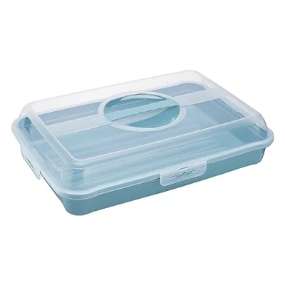 Afbeelding van keeeper Sandwich, Cake en Muffin Butler Polypropyleen, rechthoekig, Enrico, Nordic Blue (Blauw)
