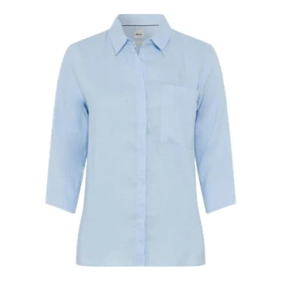 Afbeelding van BRAX Style Vicki Overhemdblouse, Dames, Maat: 38, Bleu