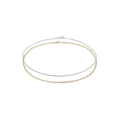 Afbeelding van Elli 2 PACK Basic Ketting, Dames, Maat: 40, Bunt