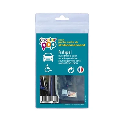 Afbeelding van Color Pop® Gehandicaptenkaart, mobiliteit, incl. Franse productie, PVC, 6,1 x 10 0,1 cm