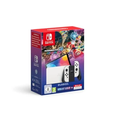 Afbeelding van Nintendo Switch + Mario Kart 8 Deluxe 12 Maanden Online 64 Gb