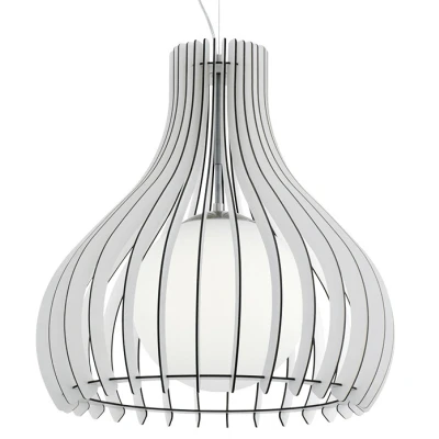 Afbeelding van EGLO Tindori   Hanglamp   1 Lichts   Nikkel Mat   Wit