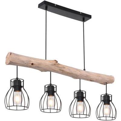 Afbeelding van Globo hanglamp Mina zwart metaal 15326 4N