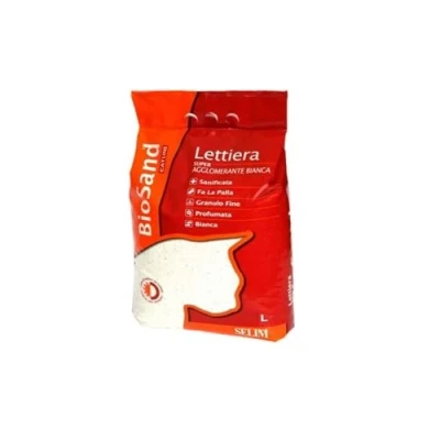 Afbeelding van Biosand kattenbakvulling super klonterend wit geparfumeerd 15 liter