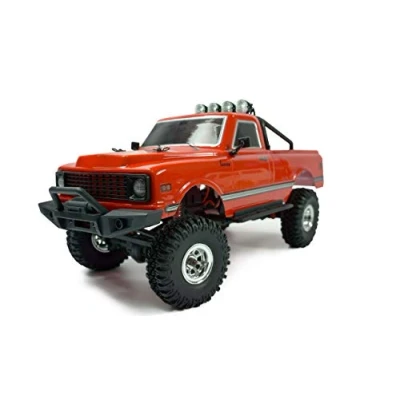 Afbeelding van Amewi 22424 Brushed RC modelauto elektrische terreinwagen vierwielaandrijving (4WD) 2,4 GHz incl. accu en AMXRock AM18 Scale Crawler Pick Up 1:18 RTR rood