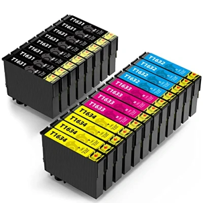 Afbeelding van Q image Compatibele inktcartridges, vervanging voor Epson 16XL, 16 XL, Workforce WF 2510, 2630, 2650, 2760, 2530, 2520, 2540, 2750, 2660 (20 stuks)