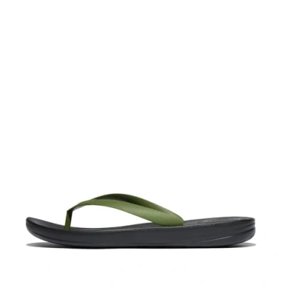 Afbeelding van Fitflop Ergonomische slippers voor heren, Zwart Blad Groen, 47 EU
