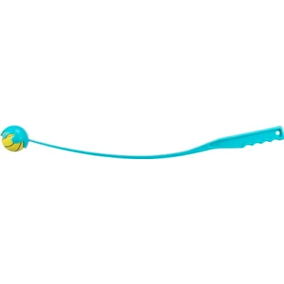 Afbeelding van Trixie Hondenspeelgoed Werpstok Met Bal Petrol/Lime 6X70 cm