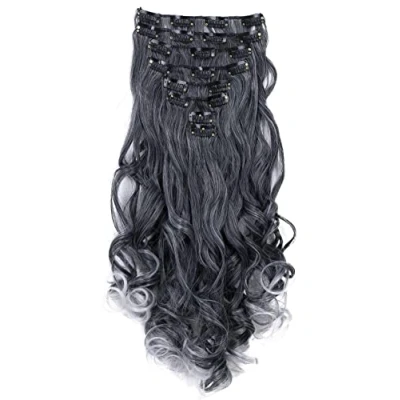 Afbeelding van CAISHA XL 45cm 7 Delige Set CLIP IN EXTENSIONS Haarextensies Haarstukje Golvend Grijs Mix CE21 1